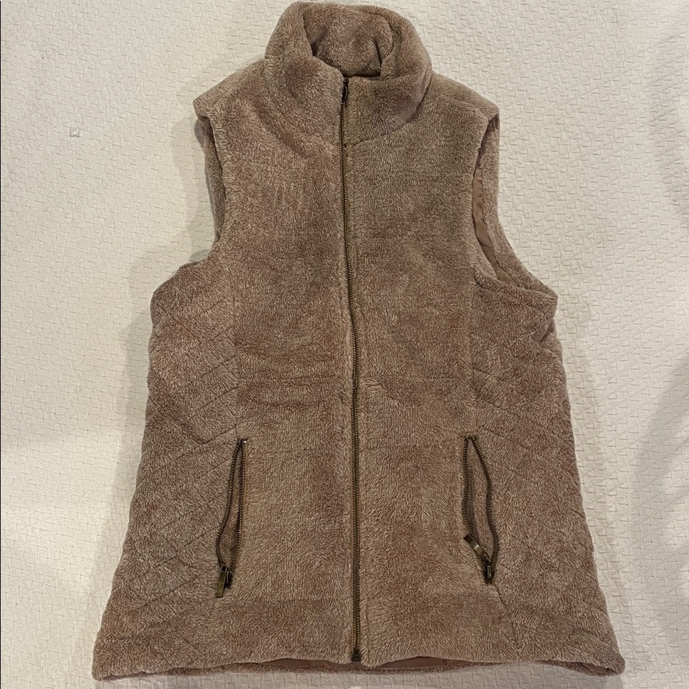 Women's Cozy Brown Fleece Vest